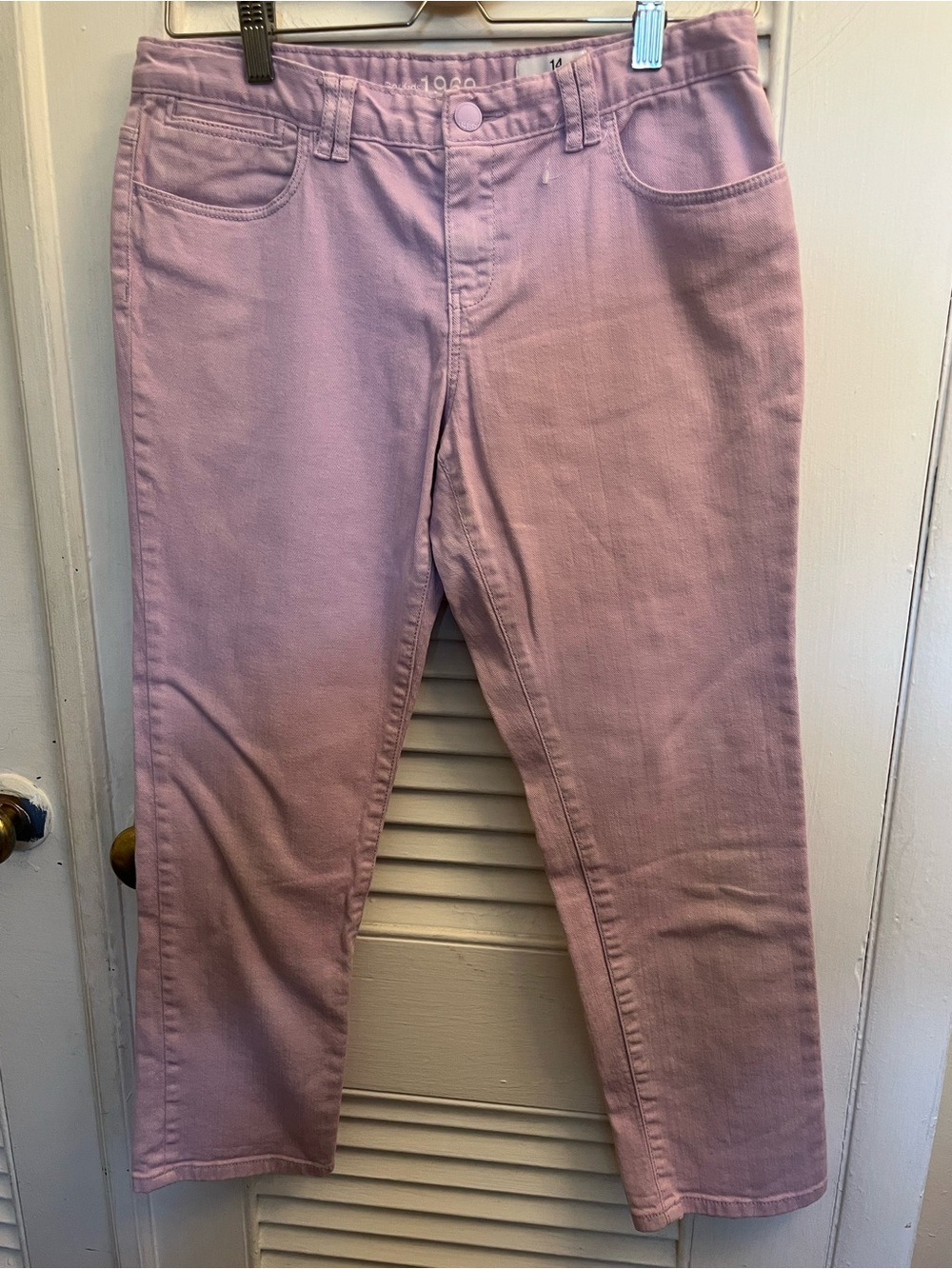 Gap 1969 Kids Girls Lavender Skinny Jeans. Size 14 Plus Adjustable Waist Stretch